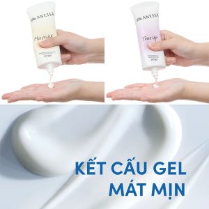 Gel chống nắng Anessa với 2 loại dưỡng ẩm và dưỡng trắng nâng tông