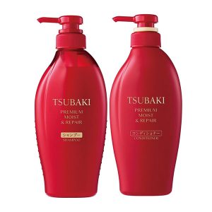 Bộ Dầu Gội Xả Tsubaki Premium màu đỏ